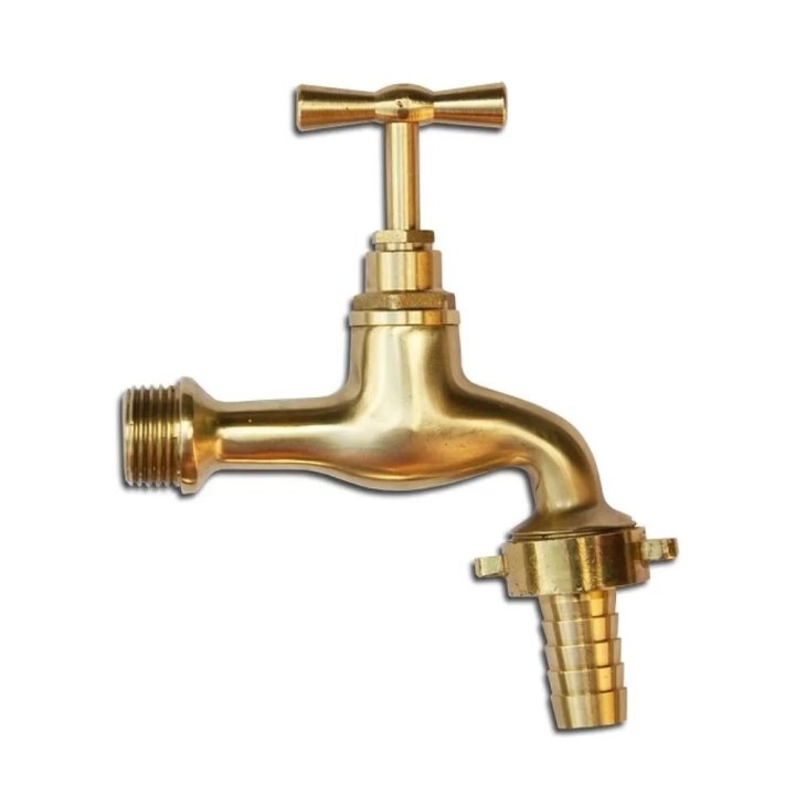 Robinet de grădină premium din alamă 1/2" filet exterior x 1/2" cu conector pentru furtun