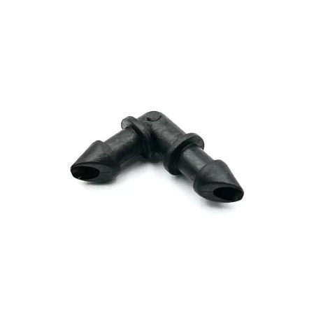 Racord cot din PP pentru microteava 6x6