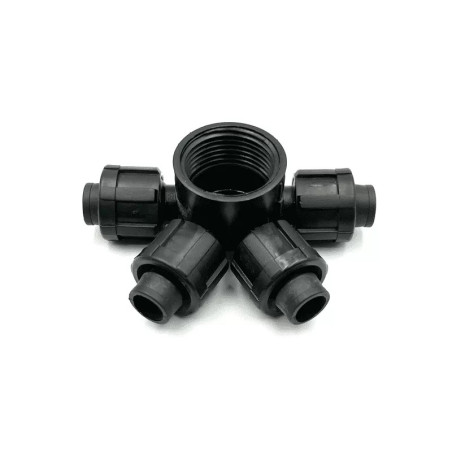 Ramificatie pentru banda de picurare 4 iesiri 17x1 FI PP