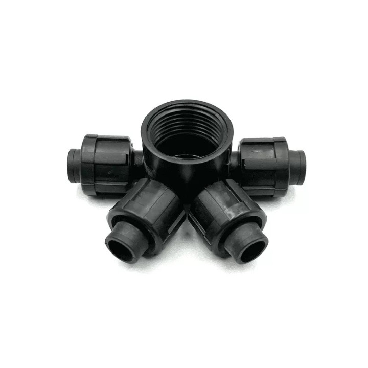 Ramificatie pentru banda de picurare 4 iesiri 17x1 FI PP