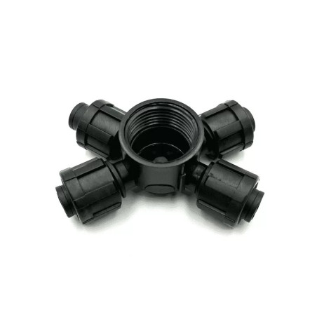 Ramificatie cruce pentru banda de picurare 17x1 FI