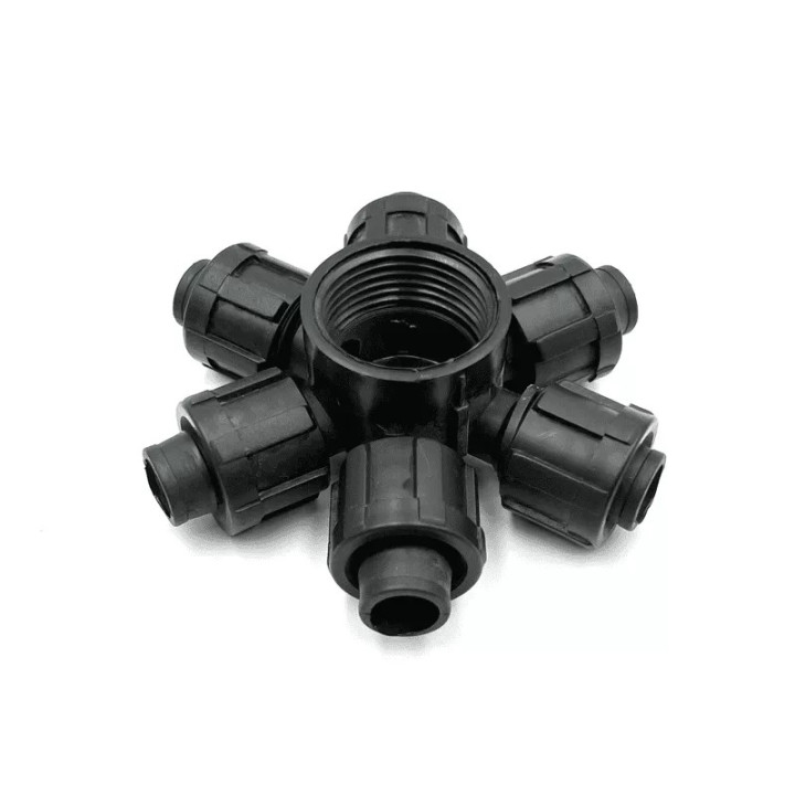 Ramificatie 6 iesiri pentru banda de picurare 17x1 FI PP