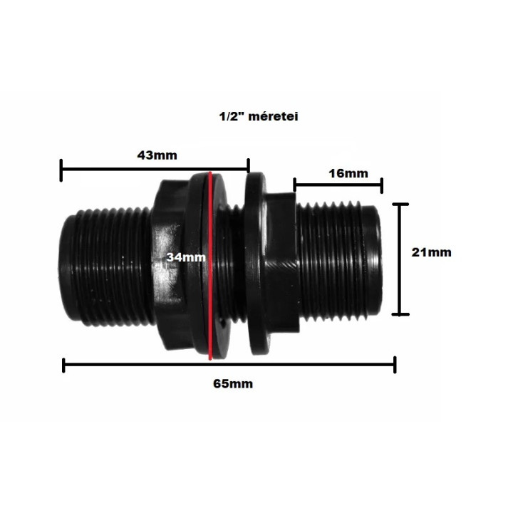 Niplu si etanşare 1/2"