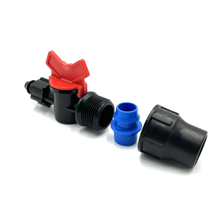 Robinet plastic pentru tub de picurare 20X PP. fish-farm.ro
