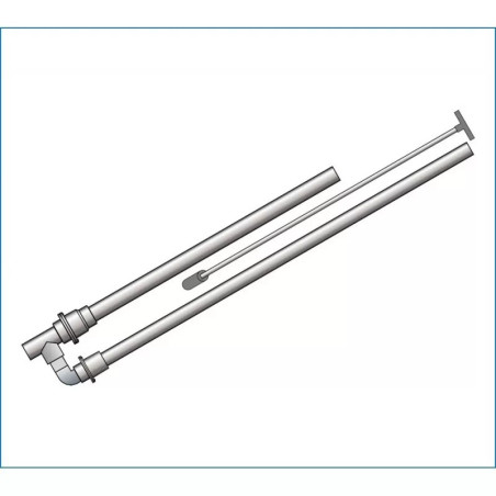 Cap de put din PVC cu doua supape de sens 32/50-40-50 (maneta inclusa)