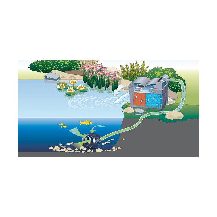 Set filtrare iaz gravitational Pontec Multiclear 15000 (11W UVC)