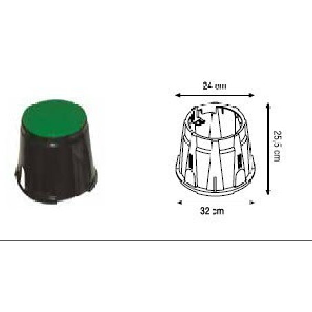 Cutie vana rotunda mare  24x25,2x32cm