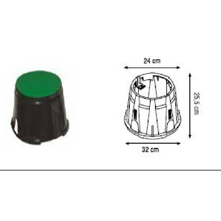 Cutie vana rotunda mare  24x25,2x32cm