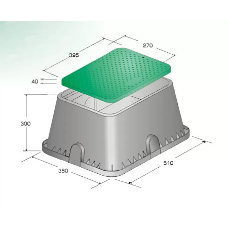 Cutie de vana dreptunghiulara standard (PA) pentru sisteme de irigare