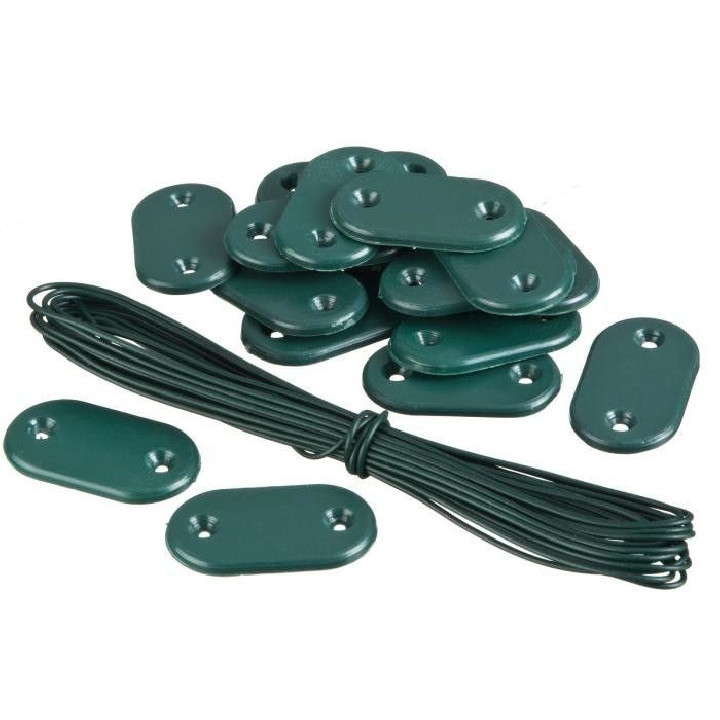 Fixare pentru plase de ecranare 26 buc/pachet + 4 m fir verde