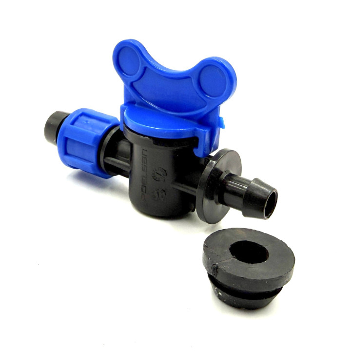 Robinet furtun picurare cu garnitura (DN16mm) PP. fish-farm.ro