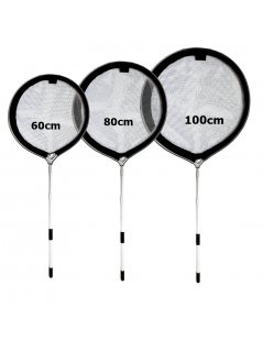 Minciog mare cu maner telescopic (100cm plasa, 160-300cm maner)