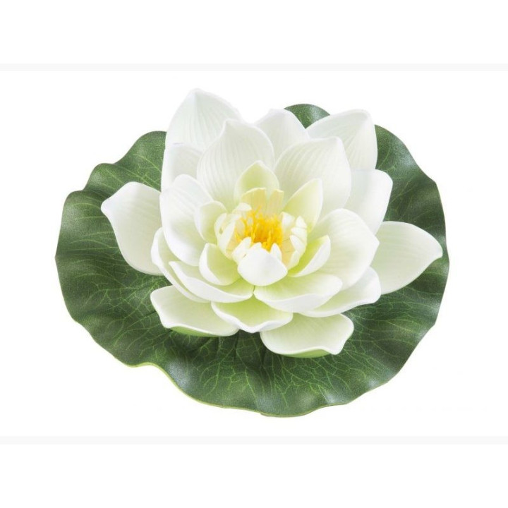 Floare de lotus alb plutitoare 17 cm (123586)   - fish-farm.ro