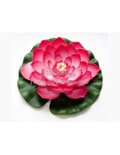 Floare de lotus culoare fucsia plutitoare 20 cm (123668)- fish-farm.ro