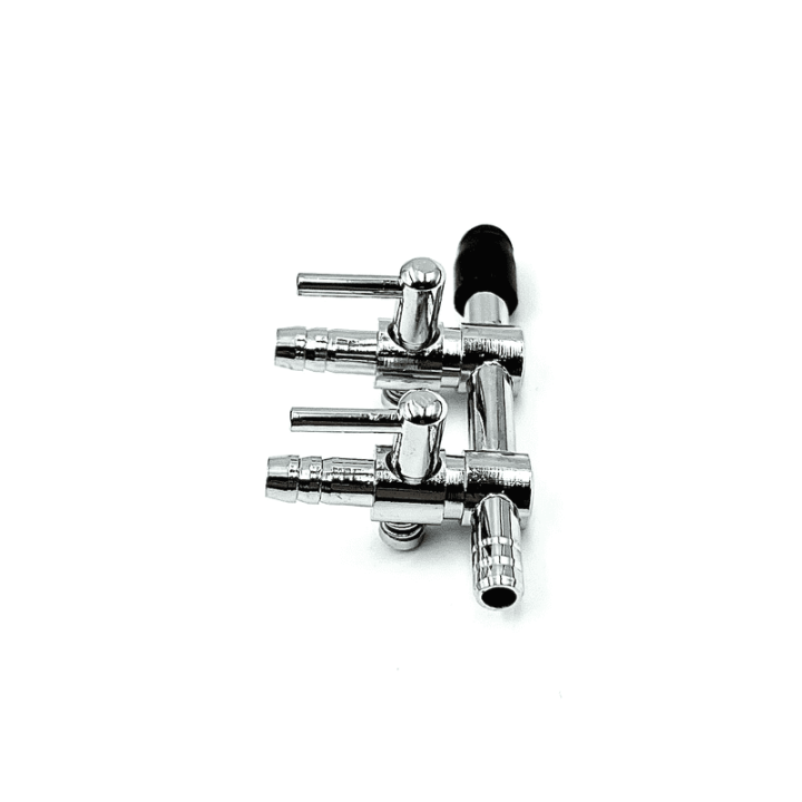 Robinet de aer metalic cu 2 iesiri