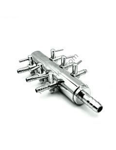 Distribuitor aer metalic cu 6 iesiri 4/19mm (8mm furtun)