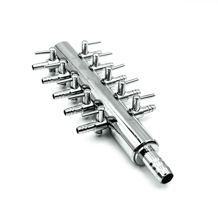 Distribuitor aer metalic cu 10 iesiri 4/6mm