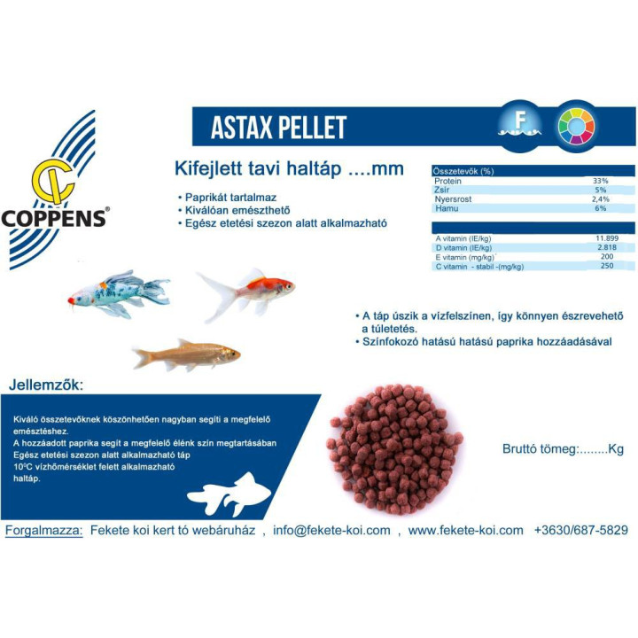 Hrana Coppens Astrax Pellet 3mm (1Kg)