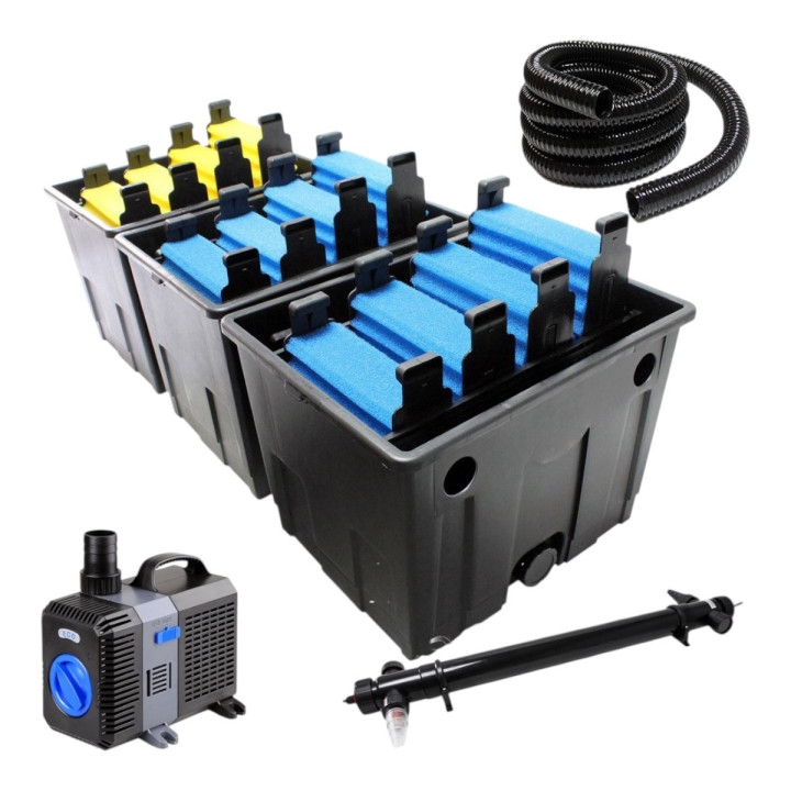 Filtru gravitational CBF-350C cu lampa CUV-172 si Pompa CTP 8000, 4m DN32mm furtun