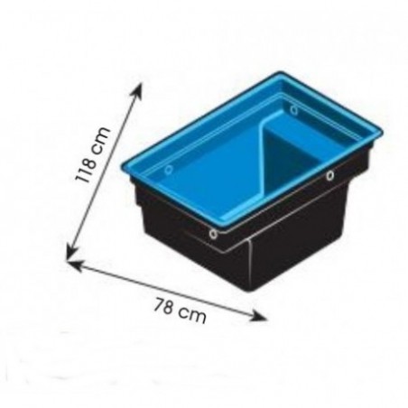 Bazin prefabricat de plastic QUADRA C1 520L