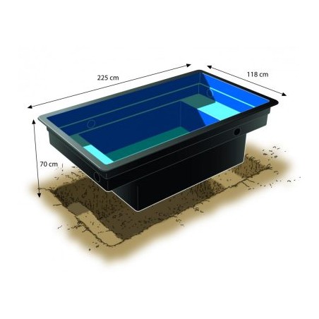 Bazin prefabricat de plastic QUADRA C2 1500 L