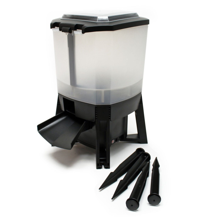 Hranitor automat cu panou solar CFF-206 volum 6 litri - fish-farm.ro