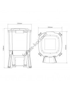 Hranitor automat cu panou solar CFF-206 volum 6 litri - fish-farm.ro
