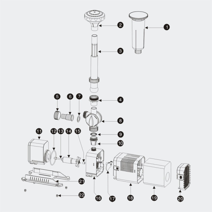 Pompa CHJ-3003 pentru fantani arteziene 3000l/h (55W)