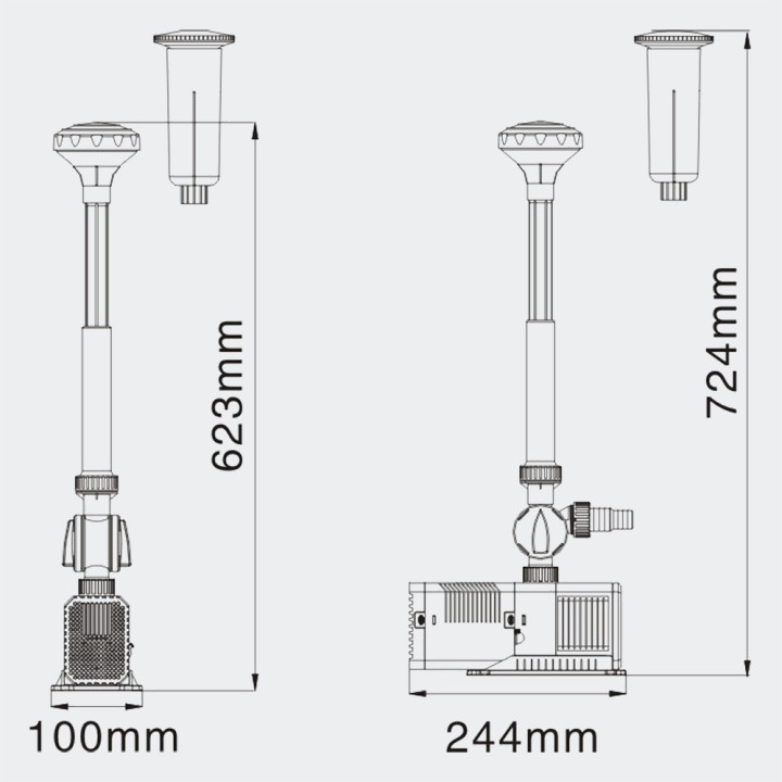 Pompa CHJ-3003 pentru fantani arteziene 3000l/h (55W)