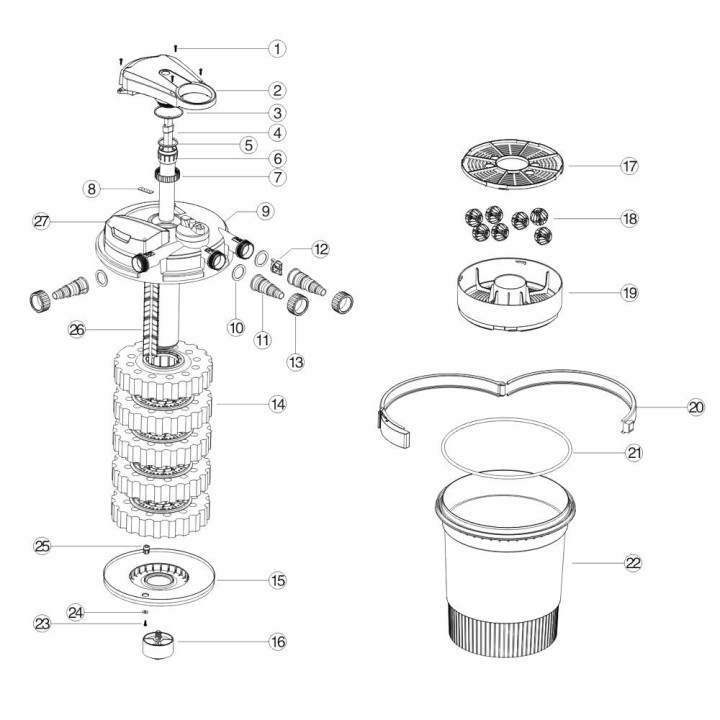 Filtru iaz sub presiune CPA 10000 (12 000) cu lampa UVC 11W
