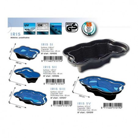 Bazin prefabricat de plastic IRIS SIII 530 L