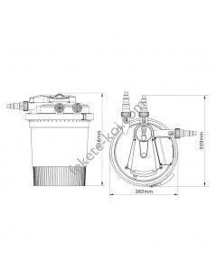 Filtru iaz sub presiune CPA 10000 (12 000) cu lampa UVC 11W