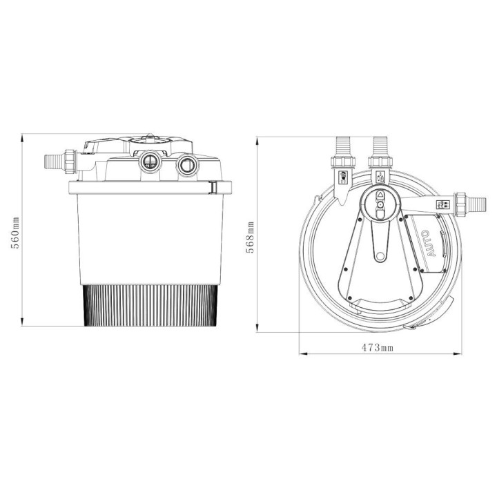 Filtru iaz sub presiune CPA 20000 (40 000) cu lampa UVC 36W