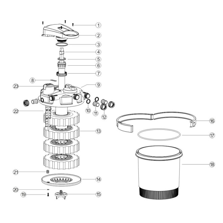 Filtru iaz sub presiune CPA 2500 (6 000) cu lampa UVC 11W
