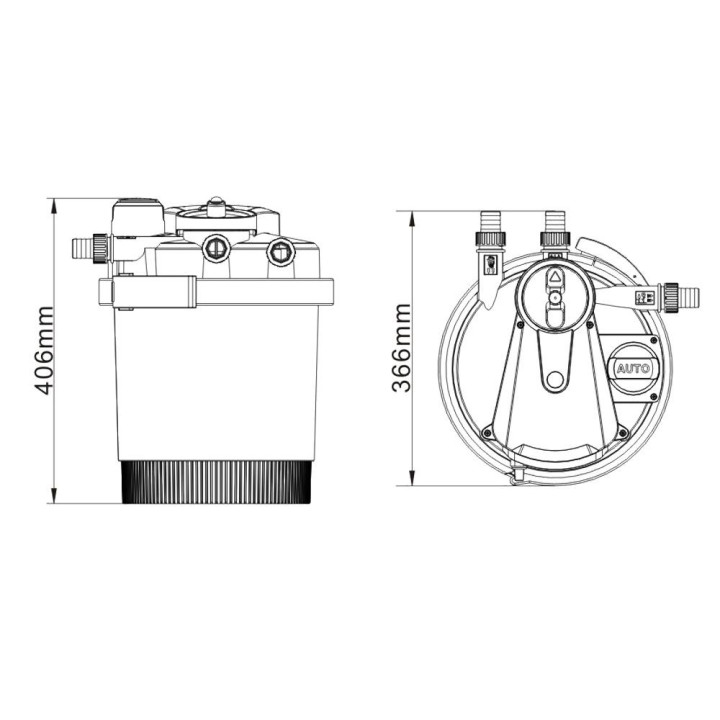 Filtru iaz sub presiune CPA 2500 (6 000) cu lampa UVC 11W