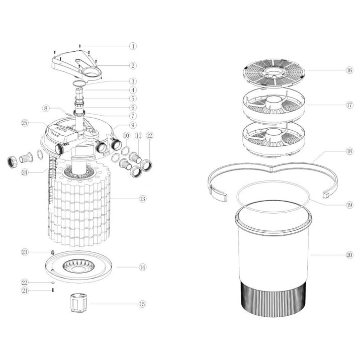 Filtru iaz sub presiune CPA 30000 (60 000) cu lampa UVC 55W