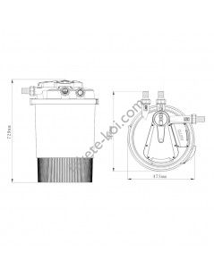 Filtru iaz sub presiune CPA 30000 (60 000) cu lampa UVC 55W