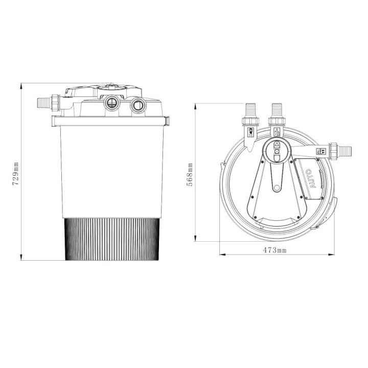 Filtru iaz sub presiune CPA 30000 (60 000) cu lampa UVC 55W
