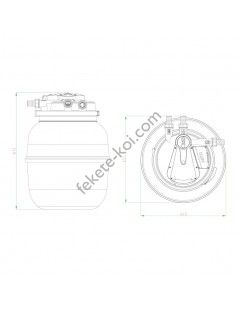 Filtru iaz sub presiune CPA 50000 (60 000) cu lampa UVC 55W
