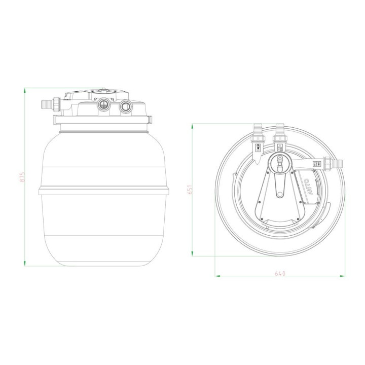 Filtru iaz sub presiune CPA 50000 (60 000) cu lampa UVC 55W