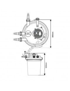 Filtru iaz sub presiune CPF 10000 (12 000) cu lampa UVC 11W
