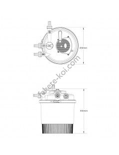Filtru iaz sub presiune CPF 20000 (40 000) cu lampa UVC 36W