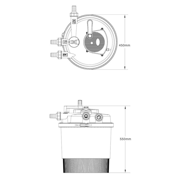 Filtru iaz sub presiune CPF 20000 (40 000) cu lampa UVC 36W