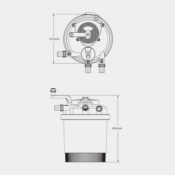 Filtru iaz sub presiune CPF 2500 (6 000) cu lampa UVC 11W