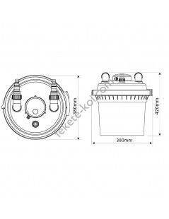 Filtru iaz sub presiune CPF 280 (10000) cu lampa UVC 11W