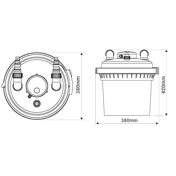 Filtru iaz sub presiune CPF 280 (10000) cu lampa UVC 11W