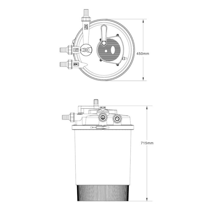 Filtru iaz sub presiune CPF 30000 (60 000) cu lampa UVC 55W