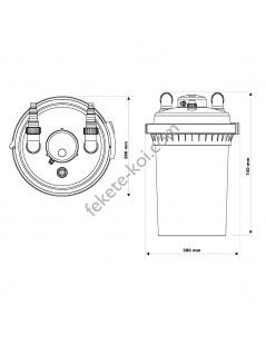 Filtru iaz sub presiune CPF 500 (15 000) cu lampa UVC 18W