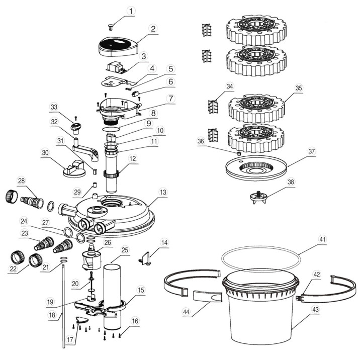 Filtru iaz sub presiune CPF 5000 (8 000) cu lampa UVC 11W