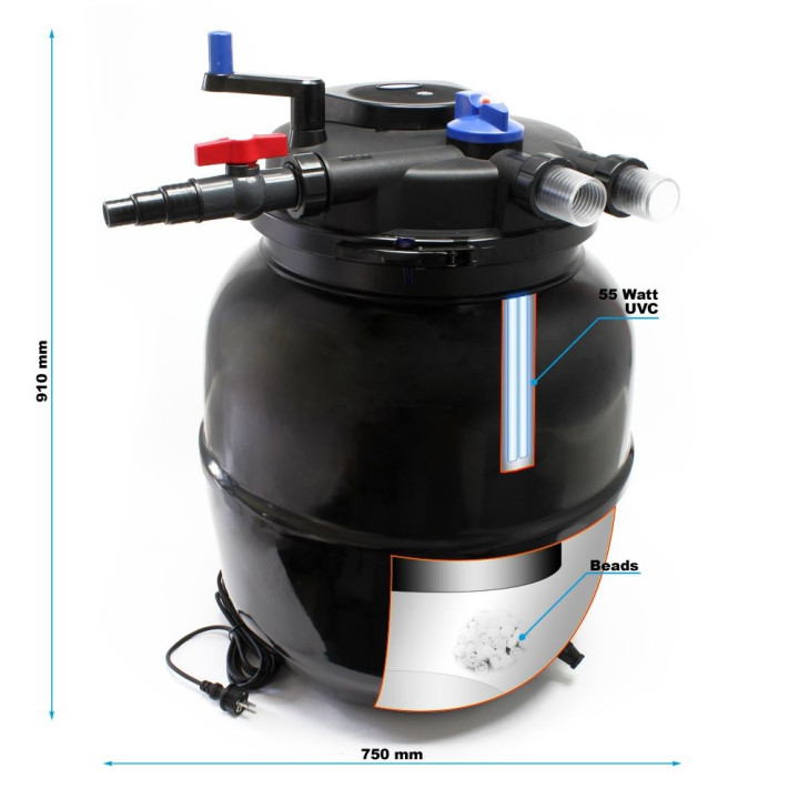 Filtru iaz sub presiune CPF 50000 (60 000) cu lampa UVC 55W